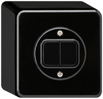 AP-Druckschalter basico 3+3 schwarz