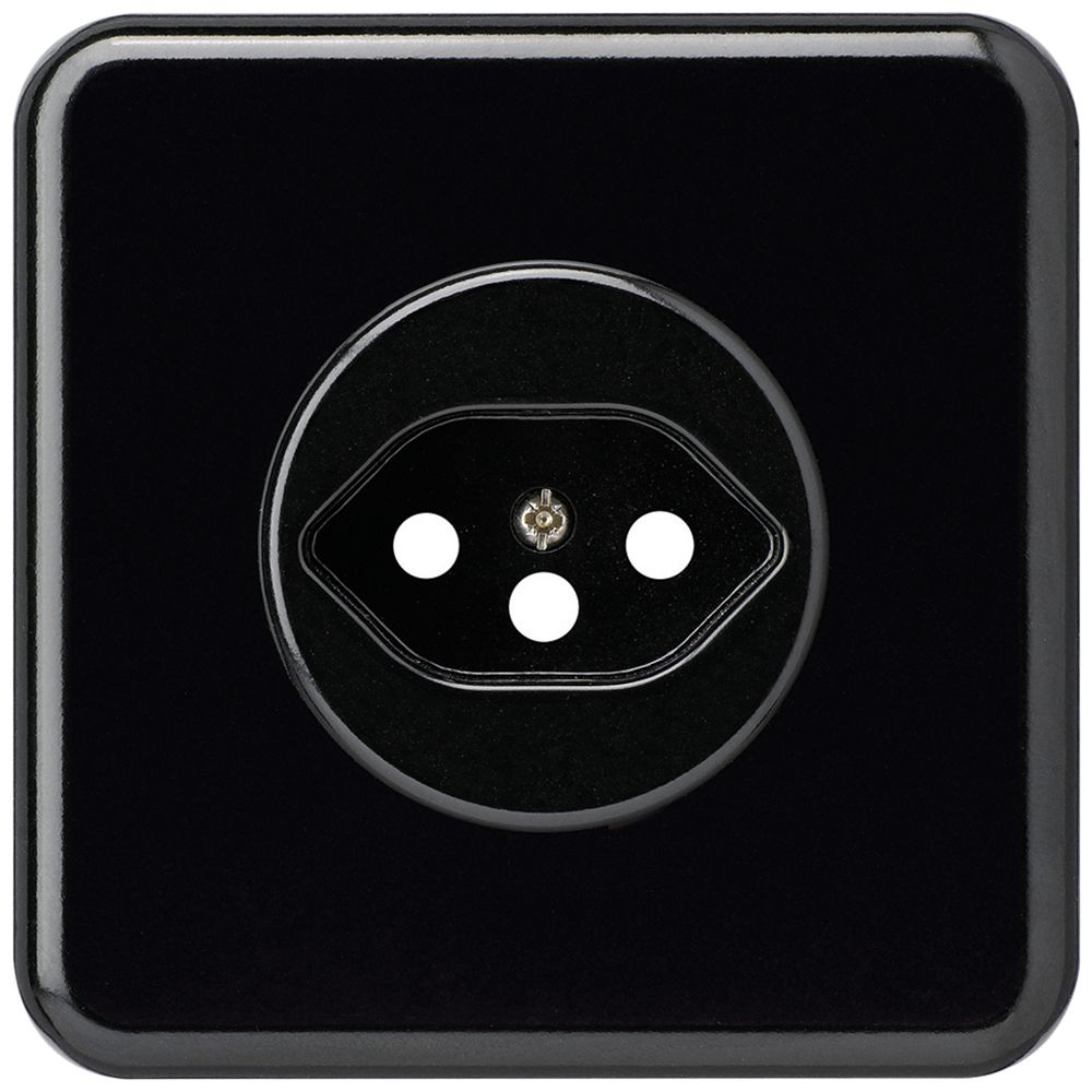 UP-Frontset basico Typ 13 86×86mm schwarz mit Kinderschutz