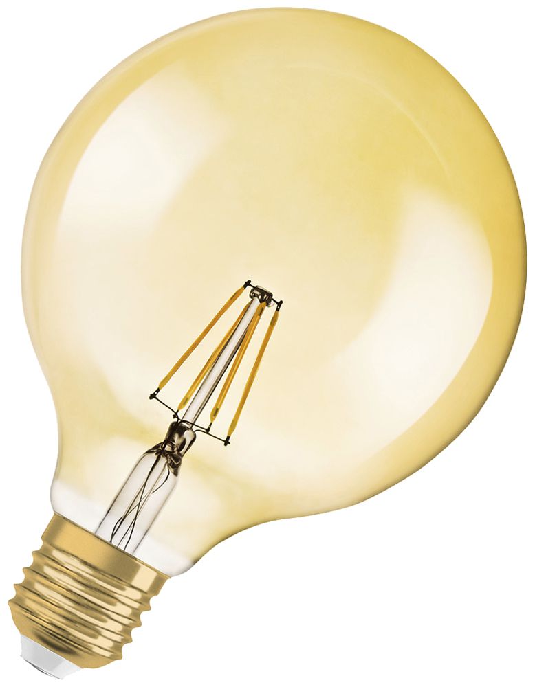 Lampada LED LEDVANCE Vintage GLOBE E27 4W 410lm 2400K Ø124×168mm chiaro oro