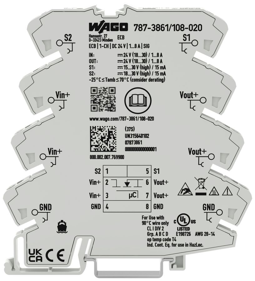 Elektronischer Schutzschalter WAGO 1…8A