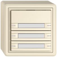 Poussoir KNX RGB AP EDIZIO.liv SNAPFIX® capteur temp.RGB-LED étiqu.6×com.1T cr