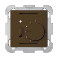 UP-Raumthermostat kallysto braun mit Schalter mit Befestigungsplatte