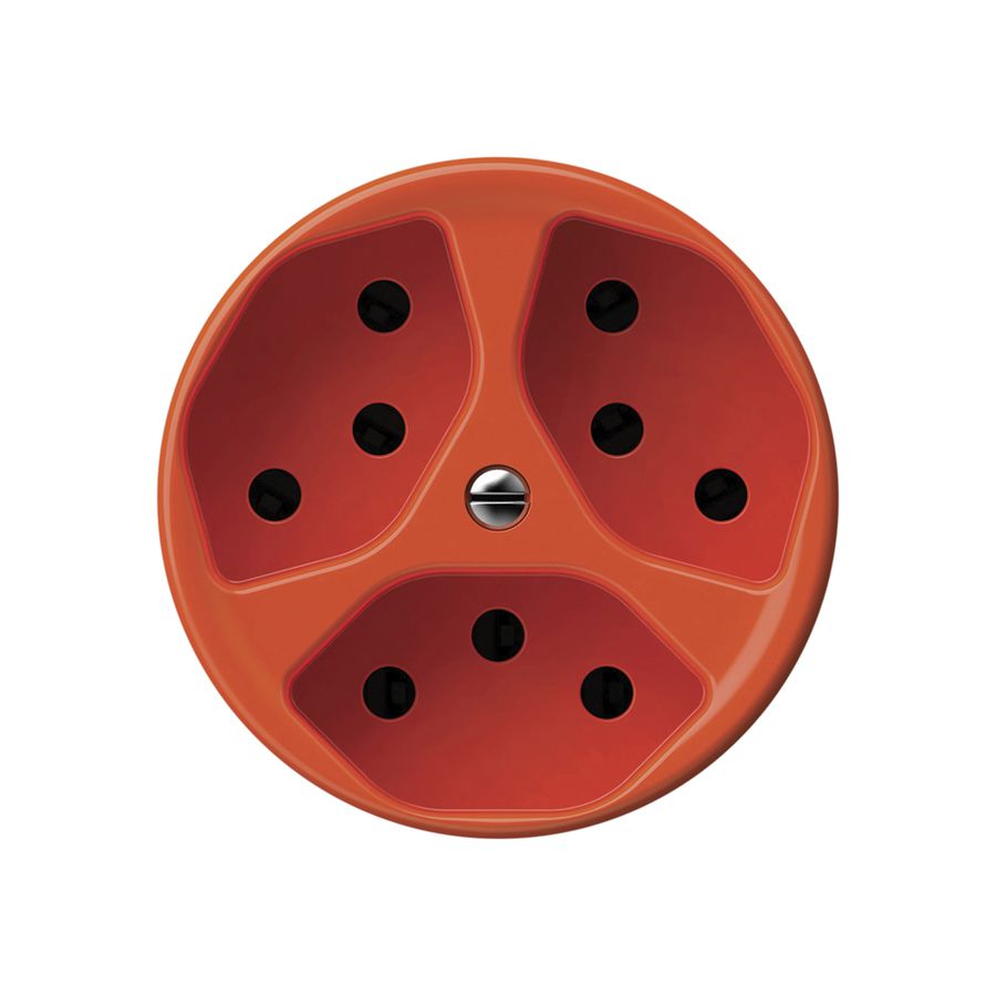 Steckdose origin 3×Typ 13 10A 230V 60×60mm orange