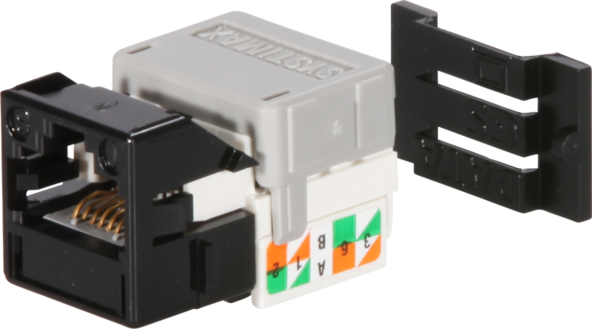 Module racc.CAT.6 1xRJ45 noir