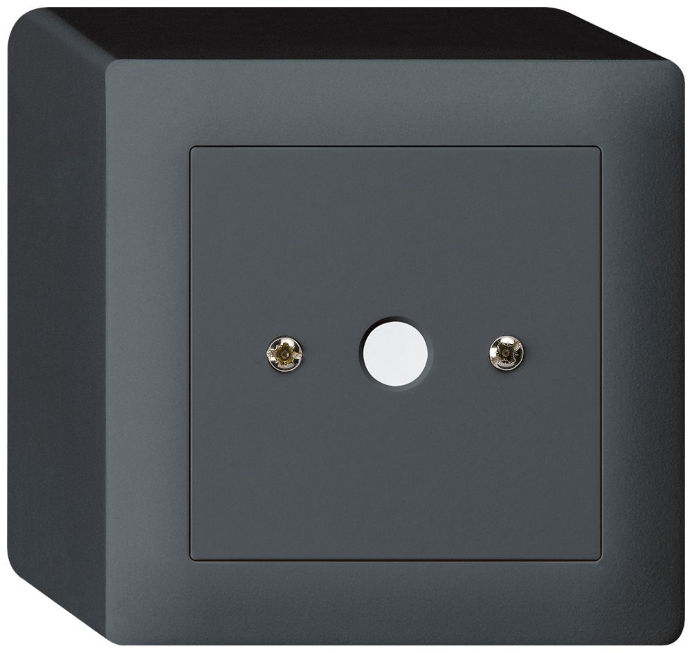 AP-Durchgangsdose kallysto anthrazit Ø9mm ohne Klemmeneinsatz