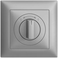 Frontset EDIZIOdue 0<->1 silver 88×88mm für Schwenktaster