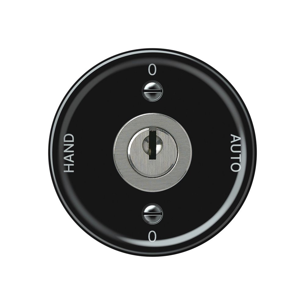 Schlüsselschalter origin Umschalter 2/1L 16A 250V 0-AUTO-0-HAND 60×60mm schwarz