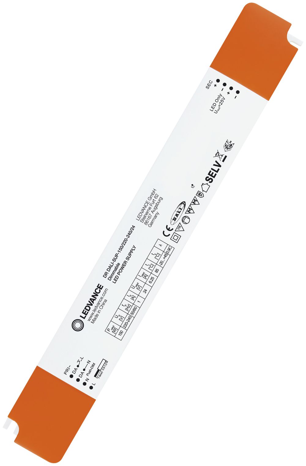 LED-Konverter LDV SUPERIOR DALI, 150W 330×47×32mm