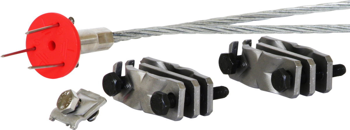 Anschliessgarnitur Flury FE 73 mit Stahlseil, Inox A4, L=2000mm