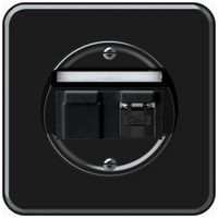 UP-Anschlussdose origin RJ45 8(8) Kat.6 schräg geschirmt 92×92mm schwarz