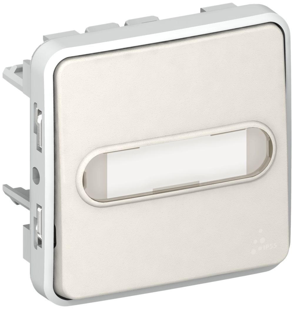 Leuchtwipptaster PLEXO Ö+S/1L weiss
