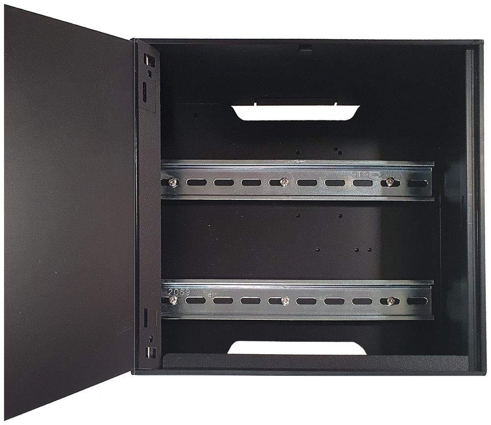 Distributeur AP BSW 50071.KS-DIN, 2-rangées, 270×250×95mm, polystyrène, noir