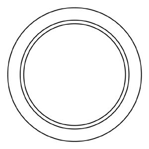 Frontplatte Hager Typ 13 45×45 weiss