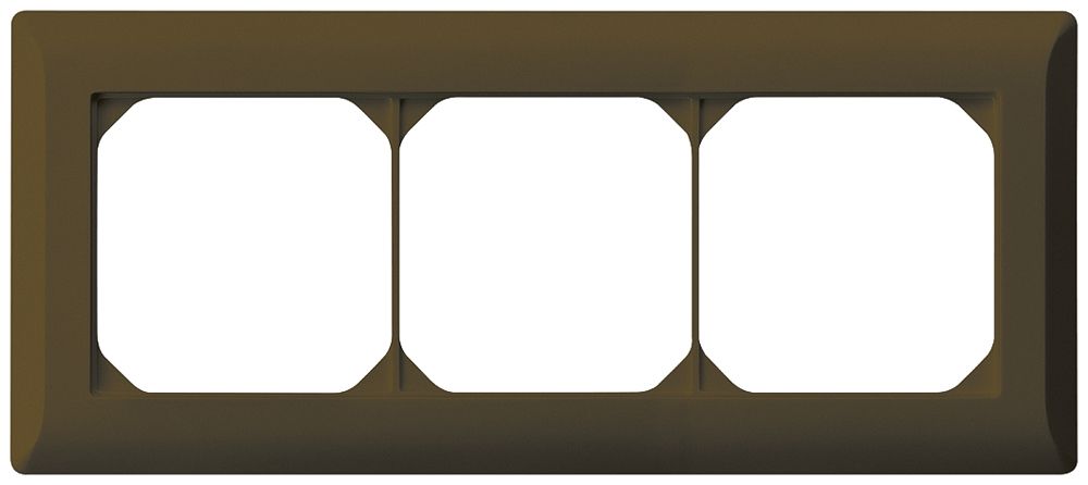 UP-Abdeckrahmen kallysto.line 1×3 braun horizontal 92×212mm