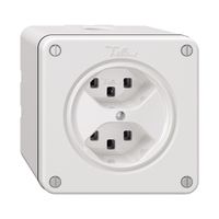 Presa NAPU NEVO, 2×T23, bianco