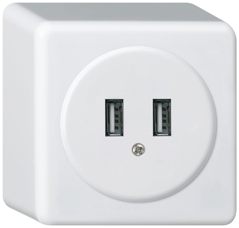 AP-USB-Steckdose basico Q 2400mA weiss