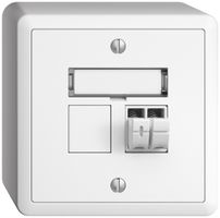 Prise audio AP Push Type EDIZIOdue FX, 1×, kit d'inscription, blanc