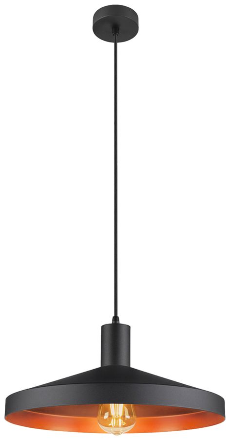 Lampada sospesa SLV LALU TETRA E27 1×7.5W REG Ø360×160mm nero
