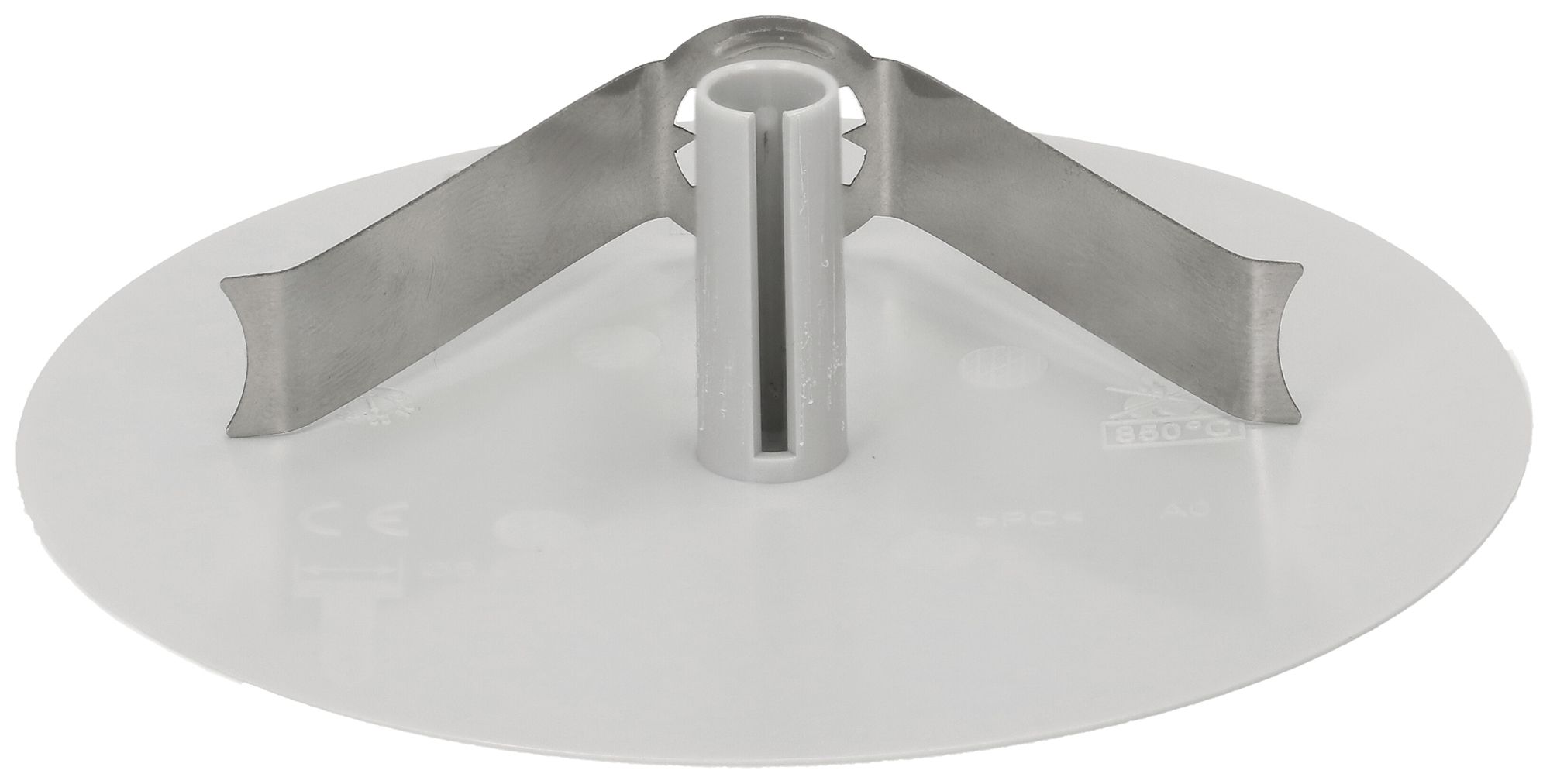 Rosace de plafond MH clips à ressort enfichable Ø98×3mm gris clair