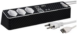 Prise multiple STEBA DESK CONTROL AGENT 3×T13+2×USB 2m