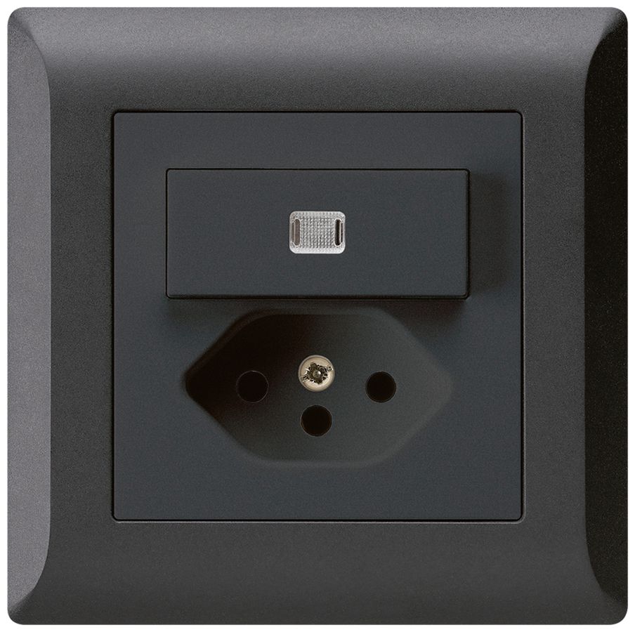 Combinazione luminosa INC A-R/1P+T13 nero kallysto.line