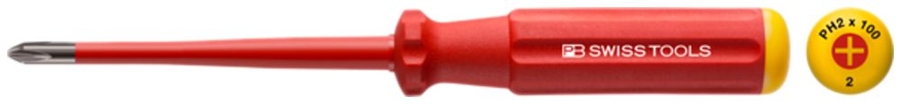 Kreuzschraubenzieher PB PH Gr.2×100mm VDE 1000VAC/1500VDC, DIN7438