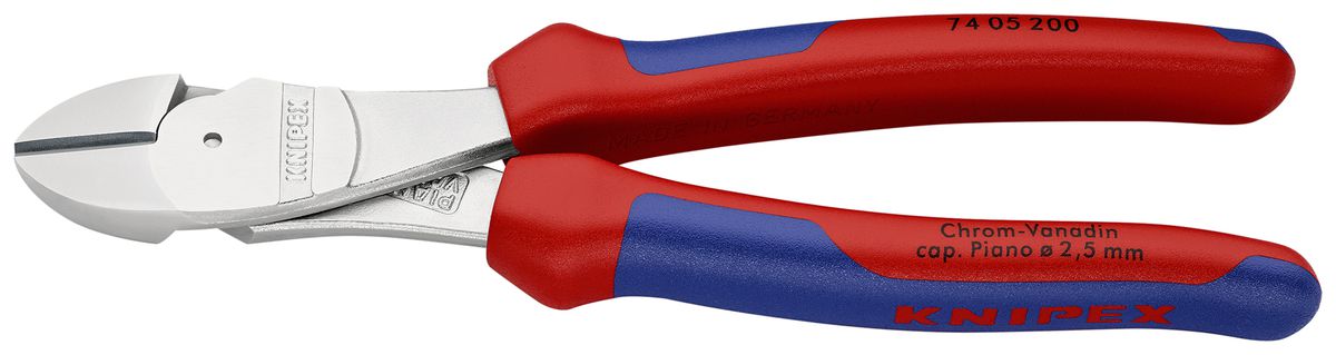 Kraft-Seitenschneider KNIPEX, 200mm Mehrkomponenten-Hülle