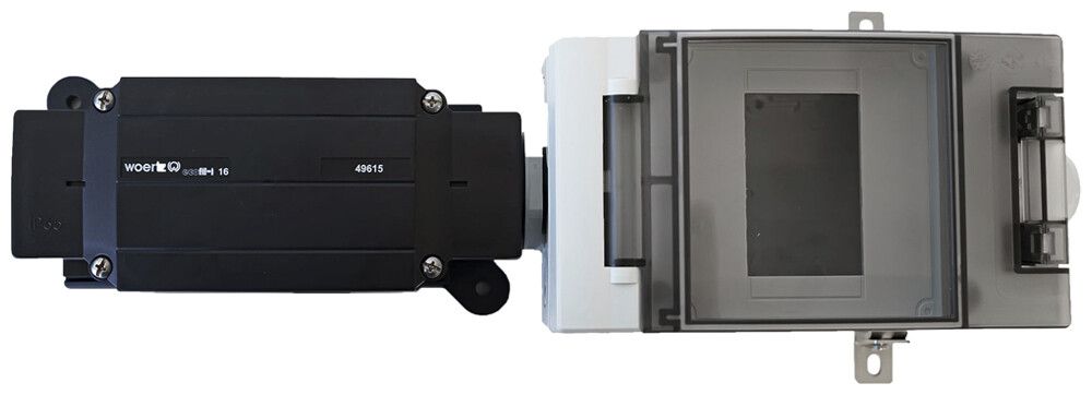 Scatola di derivazione Woertz per cavo piatto 5×16/5×25mm² 49615+49617