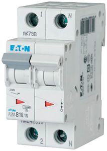 Leitungsschutzschalter Eaton PLZM-C16/1N-MW 1P+N C/16A 10kA 2TE