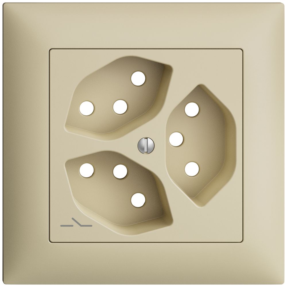 Kit frontale EDIZIOdue vanille 88×88mm 3×T13/1