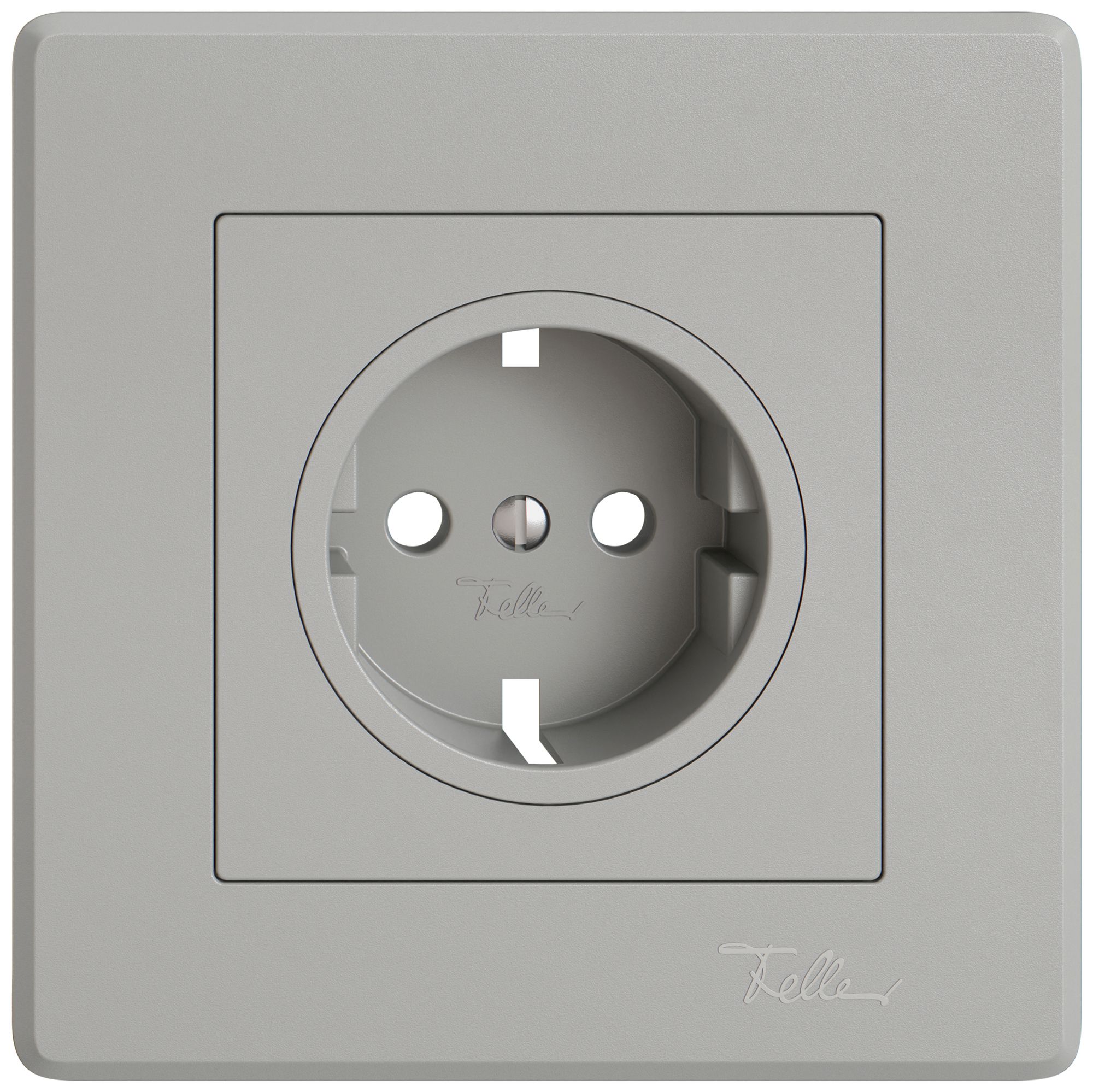 Abdeckset EDIZIO.liv für SCHUKO 96×96mm hellgrau