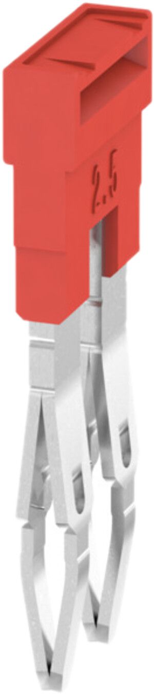 Querverbinder Weidmüller ZQV 2.5N/2 gesteckt 2L 5.1mm isoliert 24A rot