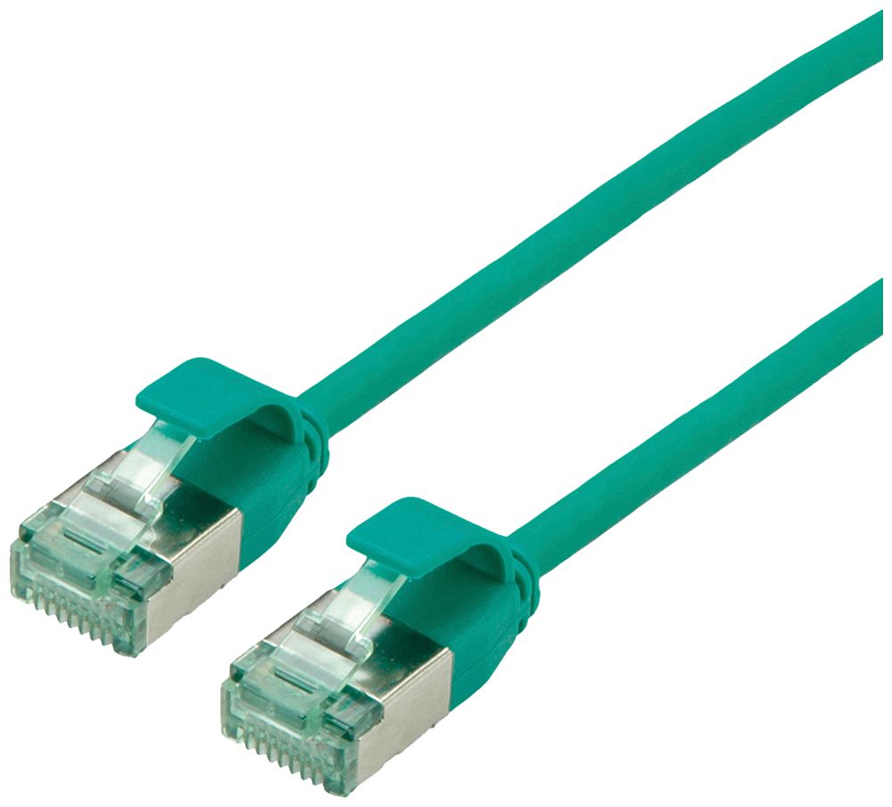 Patchkabel RJ45 ROLINE RM DataCenter slim Kat.6A U/FTP AWG32 TPE grün 2m
