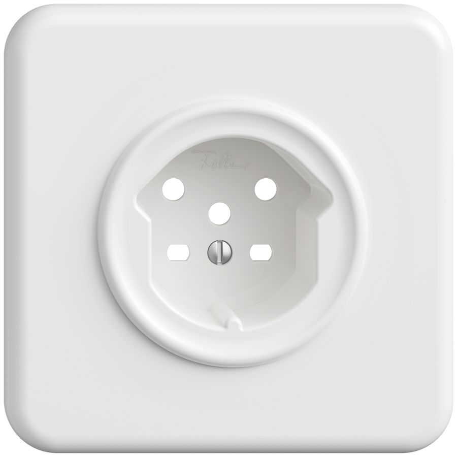 UP-Frontset STANDARDdue weiss 90×90mm 1×T15