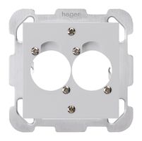 UP-Montageset für 2 XLR hellgrau kallysto mit Befestigungsplatte