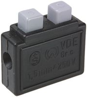 Morsetto a molla Woertz 0.75…1.5mm² 10A 250V raccordo a molla 2×1 nero