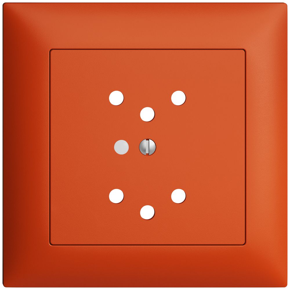 Kit frontal ENC EDIZIOdue orange 88×88mm 2×T12, lentille,