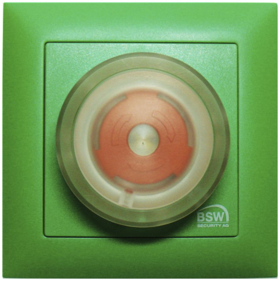 UP-Nottaster BSW grün, mit LED rot