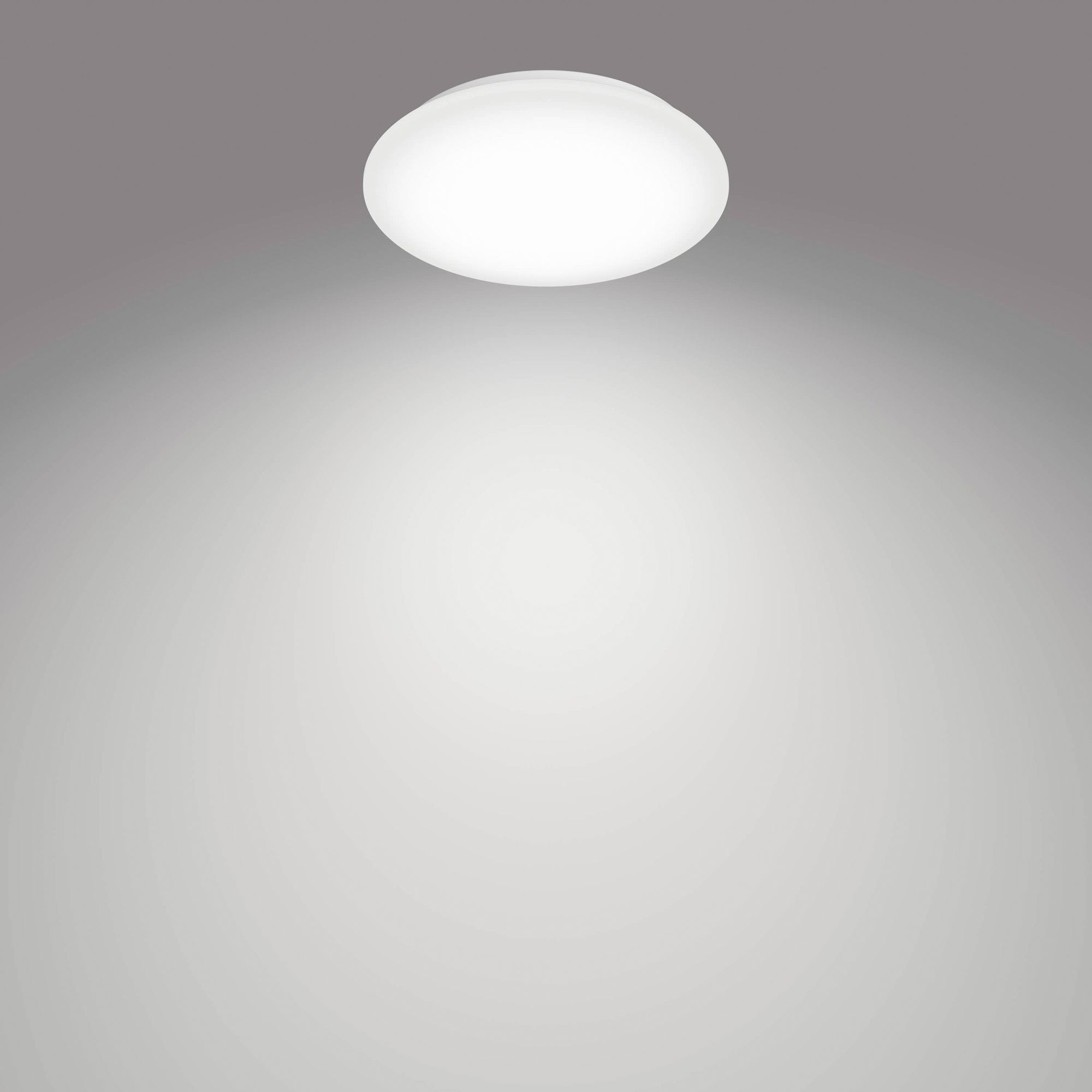 LED-Deckenleuchte Philips Moire 10W 1100lm 4000K Ø250mm weiss