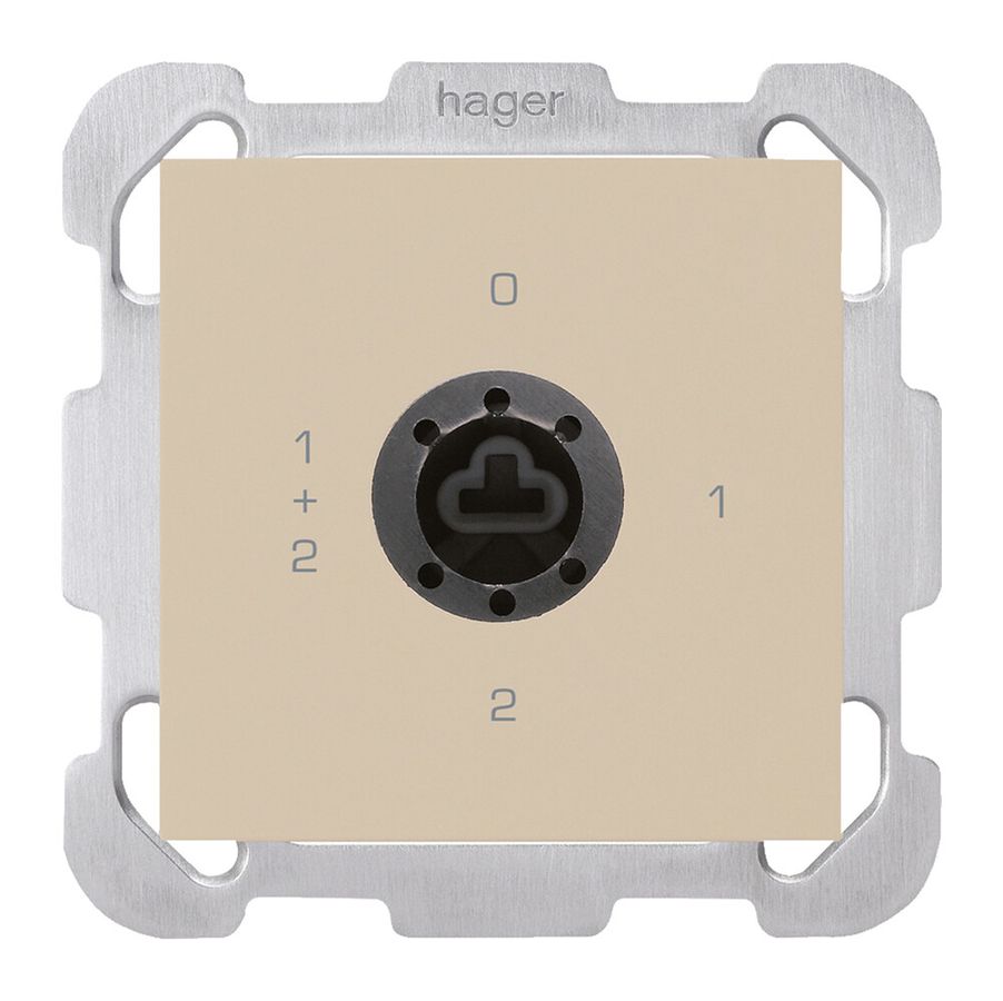 Interruttore rotativo INC kallysto 1/1L beige per serratura senza cilindro