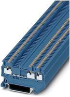Durchgangsreihenklemme Push-In TWIN 0.14…1.5mm² blau