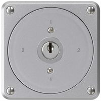 UP-Schlüsselschalter robusto ohne Klappdeckel 3/1P aluminium für Kombination