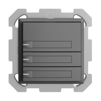 Pulsante KNX RGB INC EDUE, 250mW, c.LED RGB, carta, 3×pulsante, com.1×tasto, grs