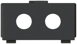 Modulo multimedia kallysto M3 vuoto per 2 connettori F/jack 6.35 Ø9.6 nero