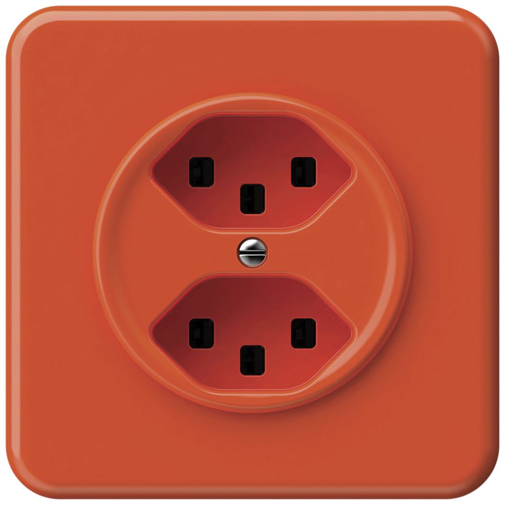 UP-Steckdose origin 2×Typ 23 16A 230V 92×92mm orange
