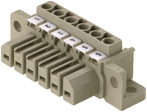 Buchsenstecker Weidmüller STV S 7 SB Flansch 7mm 7L versilbert grau