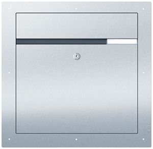 Briefeinwurfklappe Siedle Classic 1 Modul silber 466×466mm