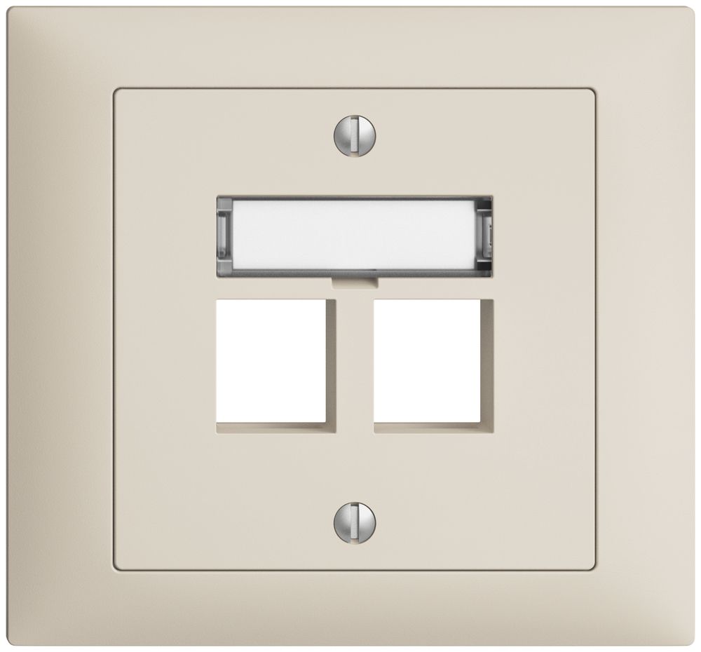 EB-Montageset EDIZIOdue FKE, Geradeauslass, für 2×Keystone, crema