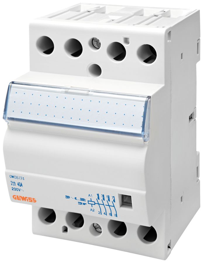 REG-Schütz Gewiss 90 AM 230V AC/DC 4NO 40A 400V brummfrei 3TE