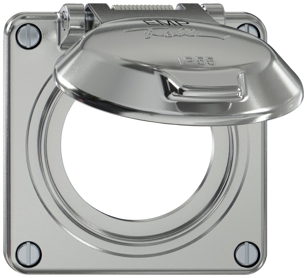 Parte superiore ELEMENT SNAPFIX® c.coperchio ribaltabile c.simbolo EMP Ø53mm all